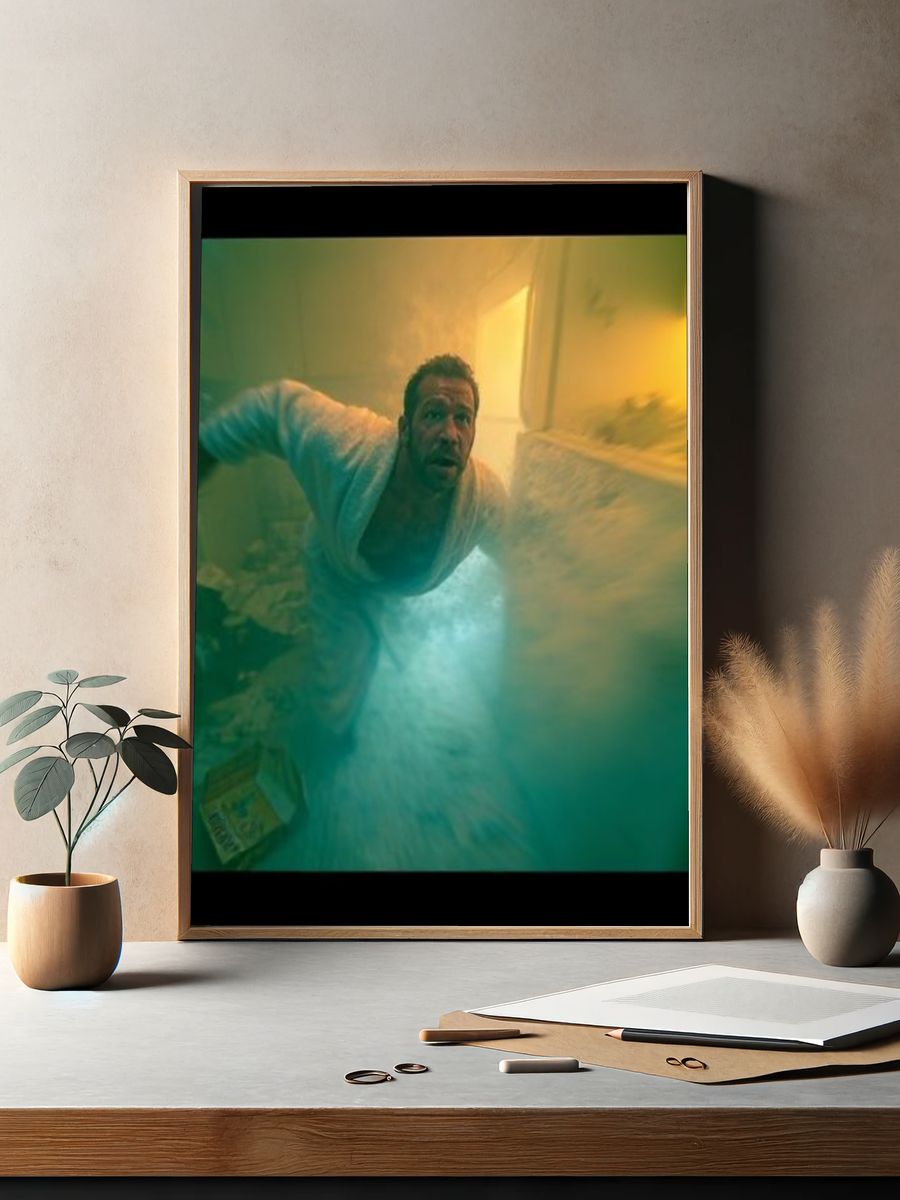 Man in Bathroom Thriller Poster. — room view 2