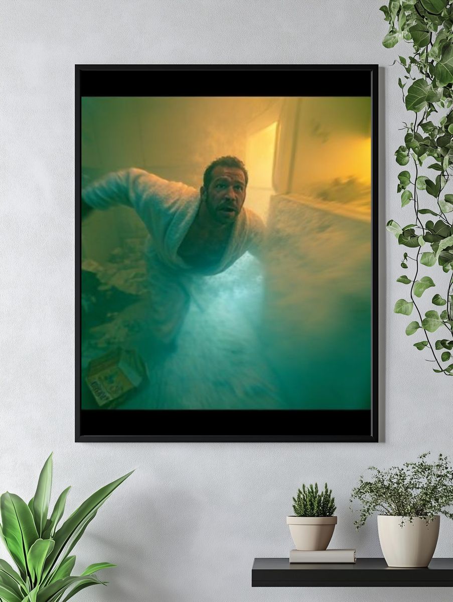 Man in Bathroom Thriller Poster. — room view 4