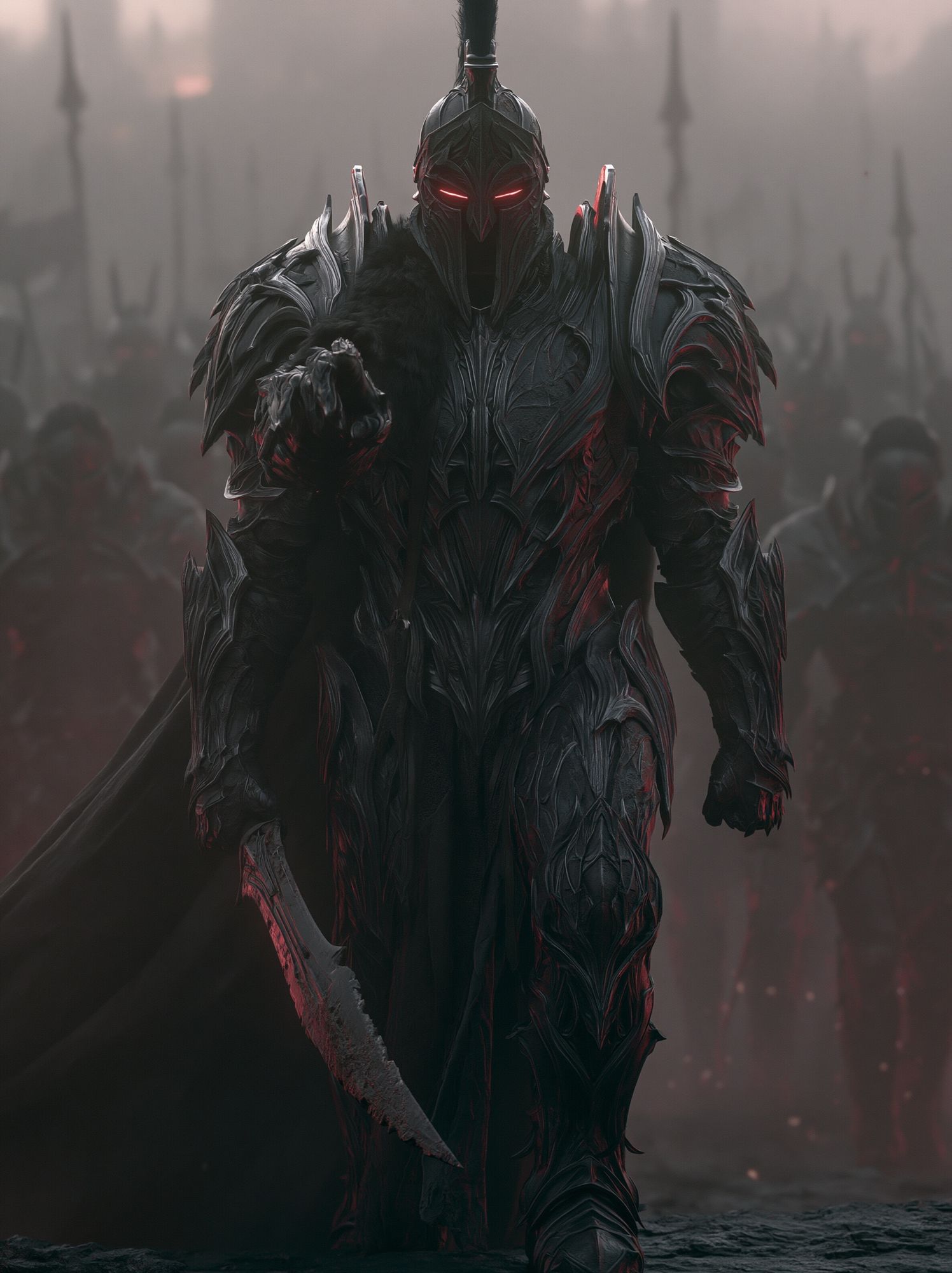Dark Armored Warrior Fantasy Poster. poster — movies art
