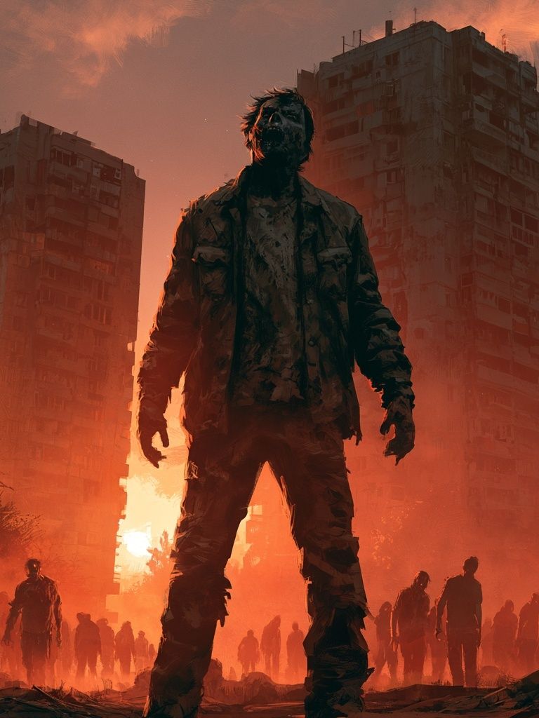 Zombie City Apocalypse Print. poster — movies art