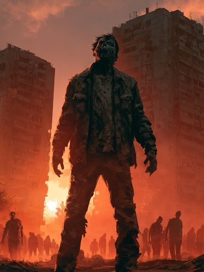Zombie City Apocalypse Print. poster