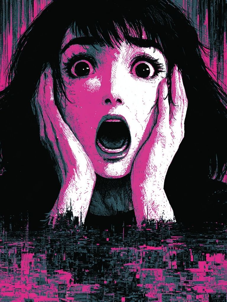 Screaming Girl Horror Poster. poster detail