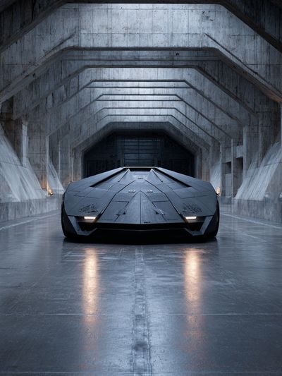 Futuristic Supercar Tunnel Poster