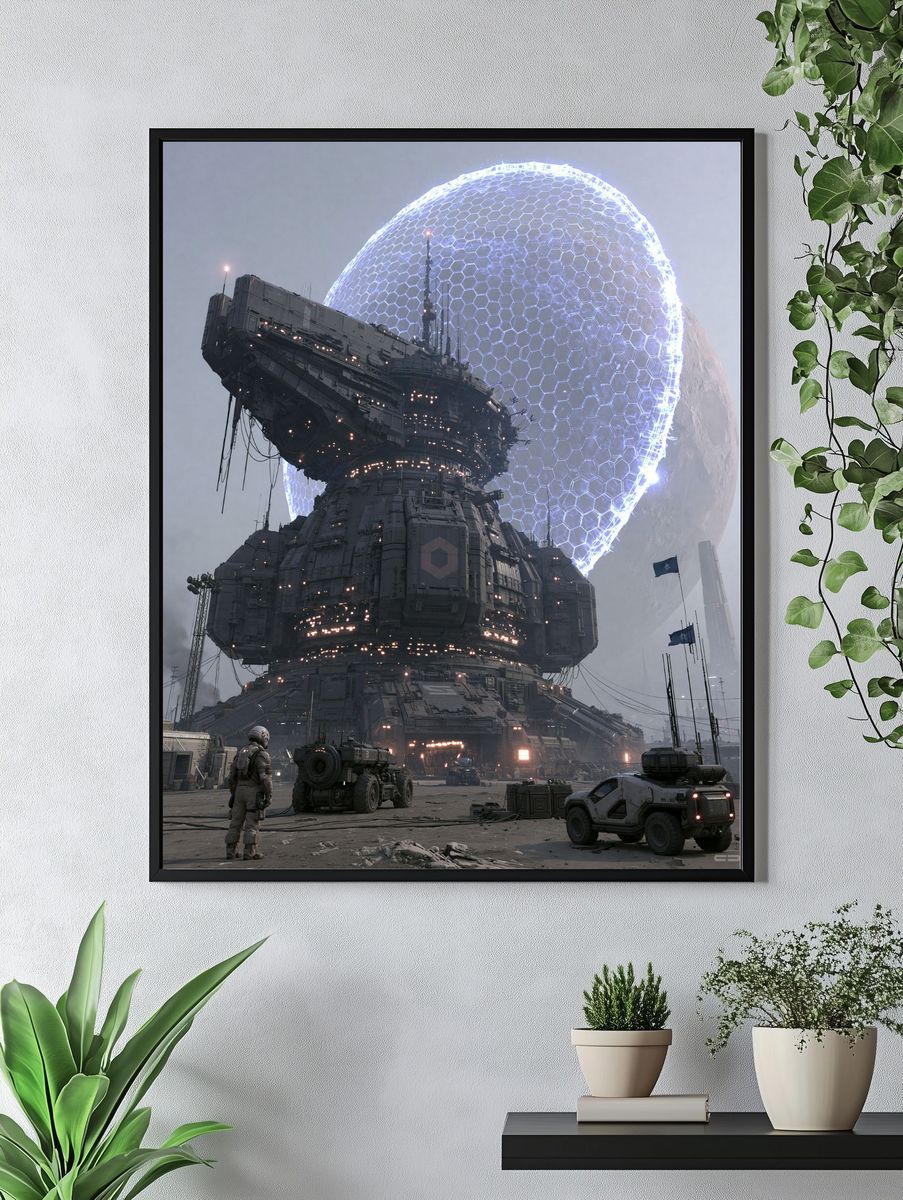 Sci-Fi Space Station Poster. — room view 4