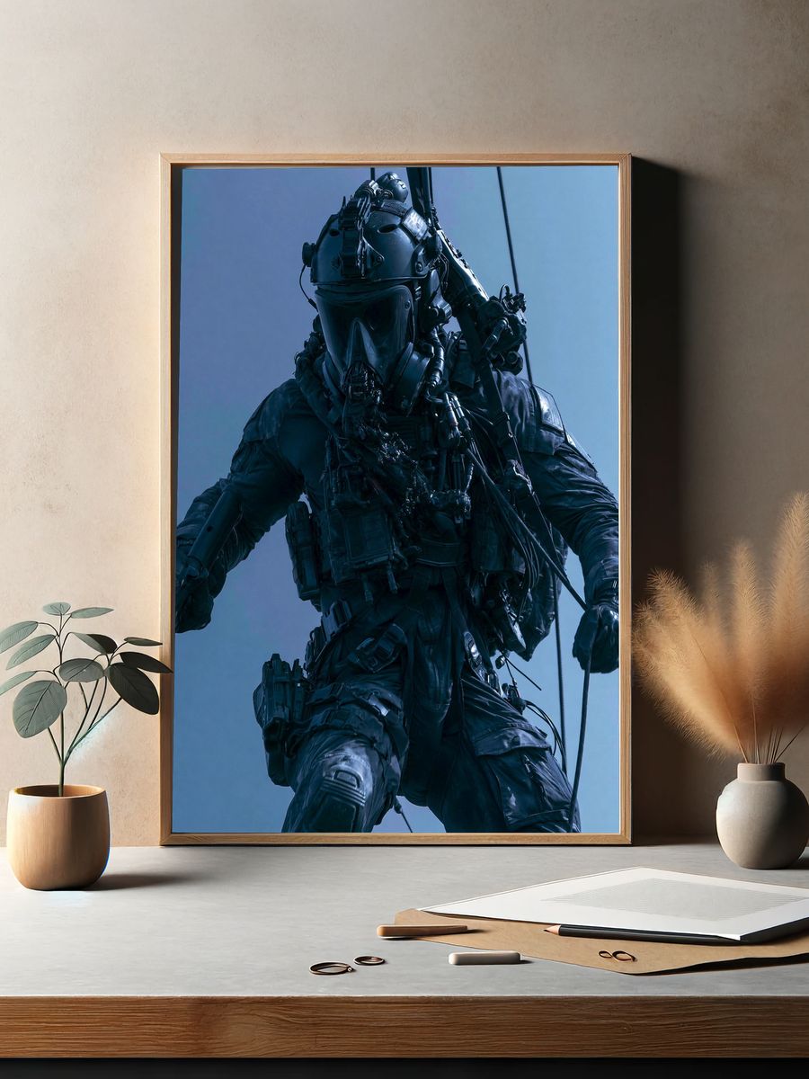 Tactical Sci-Fi Soldier Poster. — room view 2