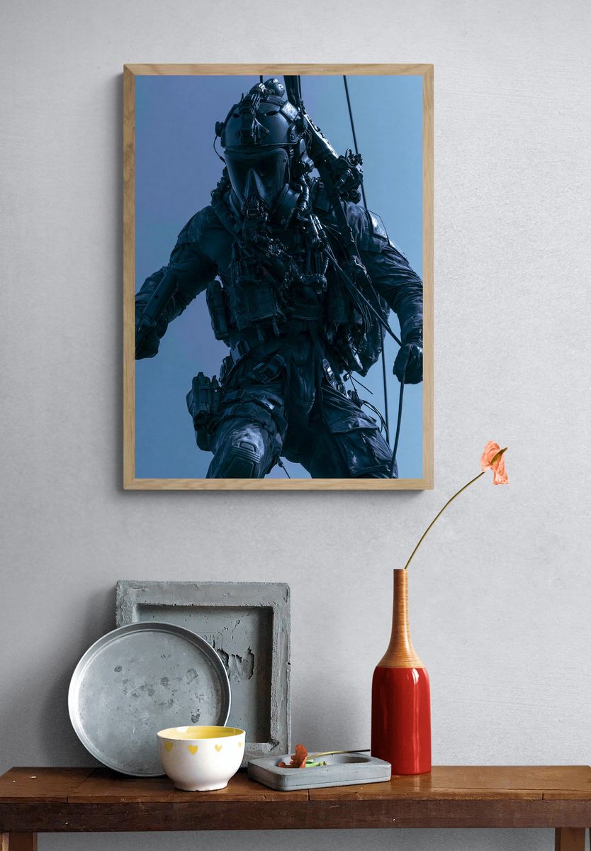 Tactical Sci-Fi Soldier Poster. — room view 3