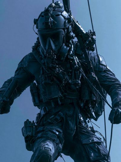 Tactical Sci-Fi Soldier Poster.