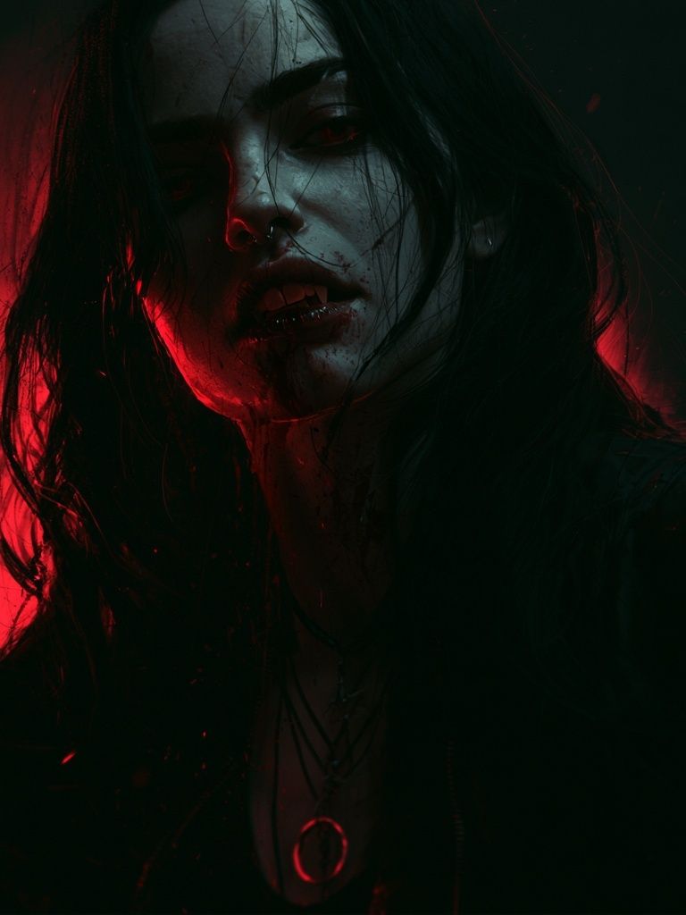 Gothic Vampire Portrait Poster. poster detail