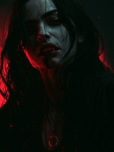 Gothic Vampire Portrait Poster.