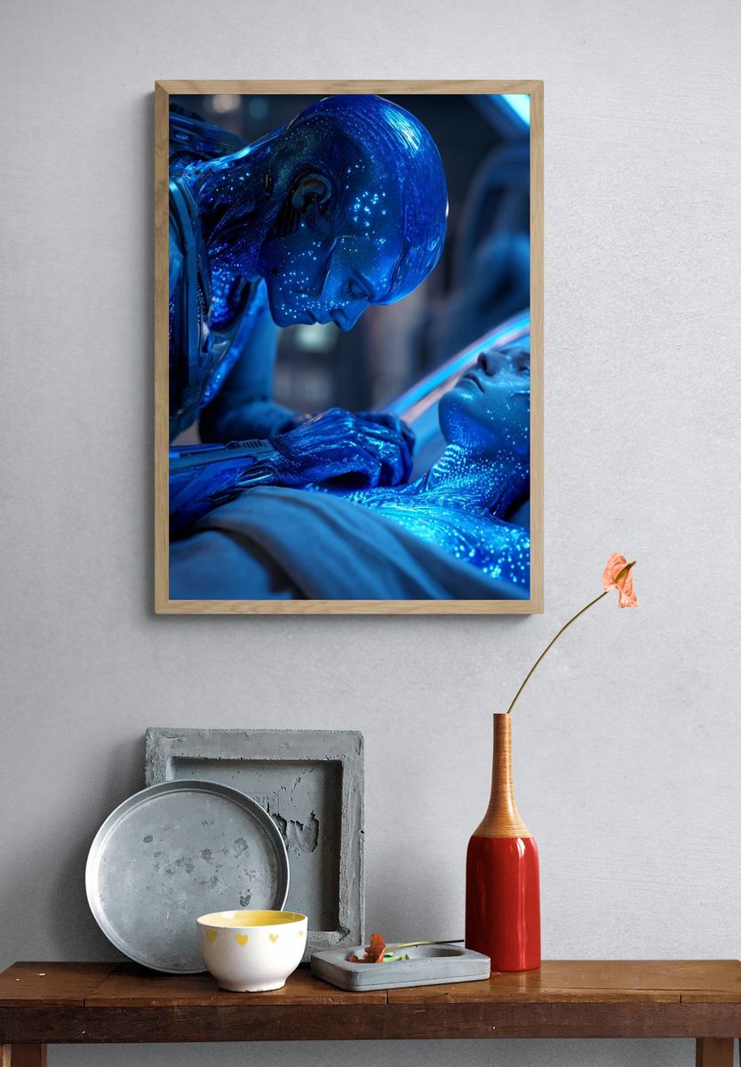 Blue Sci-Fi Awakening Poster. — room view 3