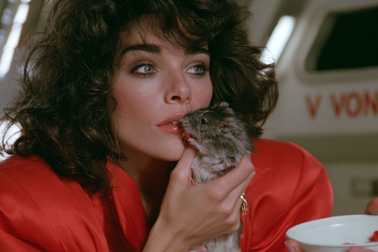 Woman and Rat Film Still Poster. poster — movies art