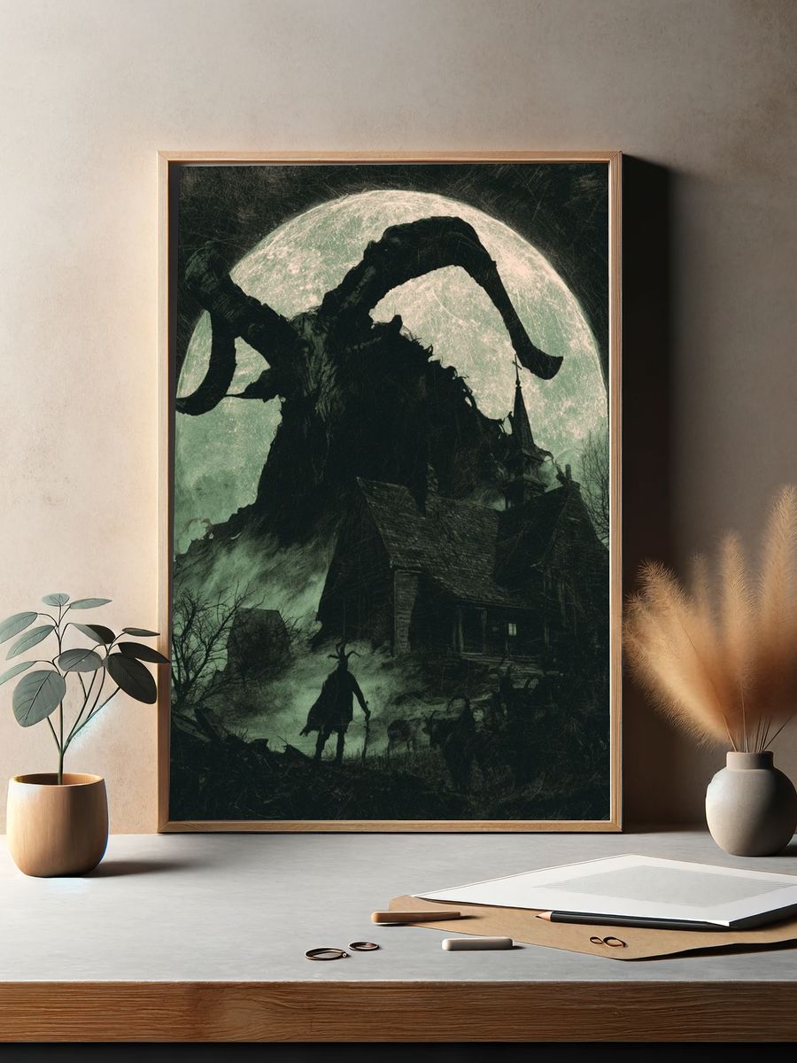 Cthulhu Moonlit Horror Poster. — room view 2