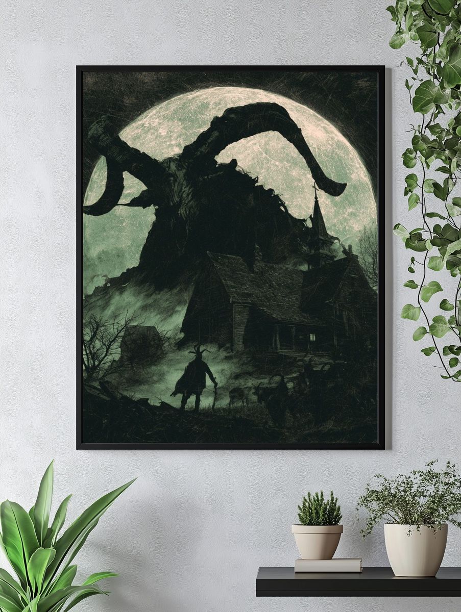 Cthulhu Moonlit Horror Poster. — room view 4