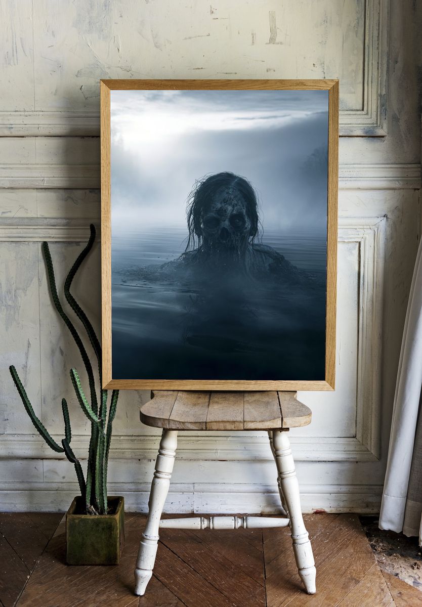 Haunted Lake Horror Poster. — room view 1