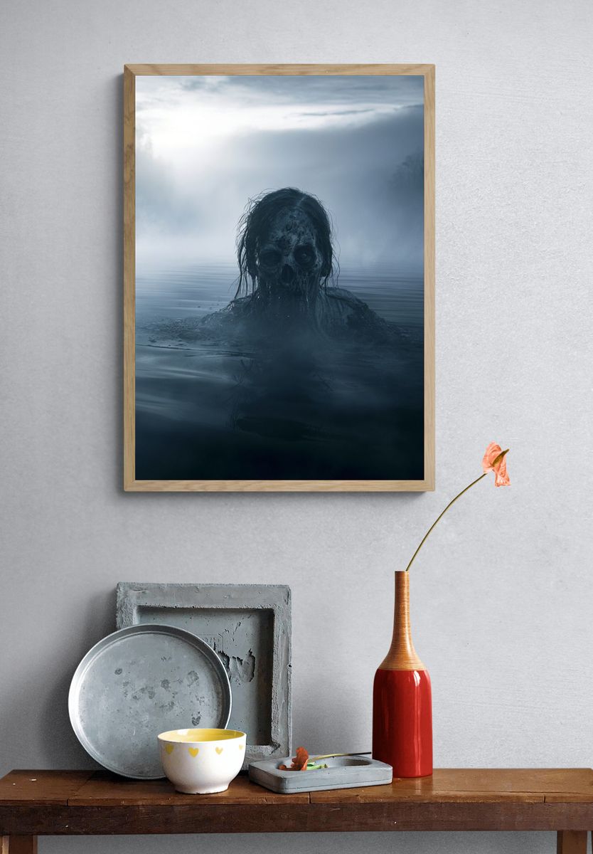 Haunted Lake Horror Poster. — room view 3