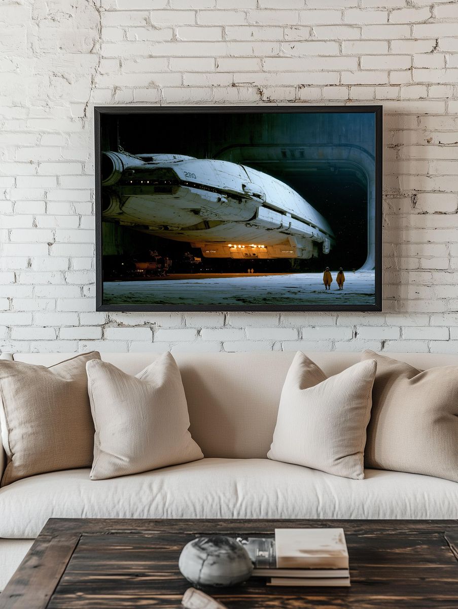 Sci-Fi Starship Hangar Poster. room preview