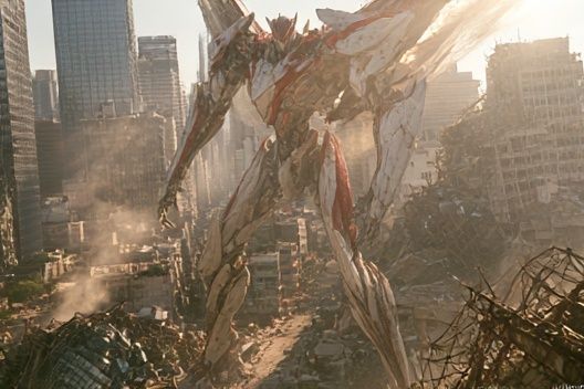 Giant Robot City Ruins Poster. poster — movies art