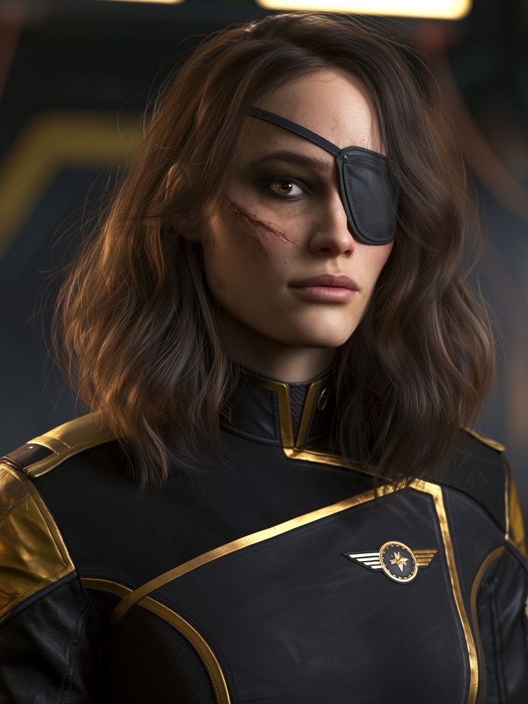 Eyepatch Sci-Fi Heroine Poster. poster — movies art