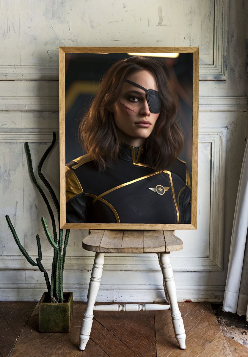 Eyepatch Sci-Fi Heroine Poster. — room view 1