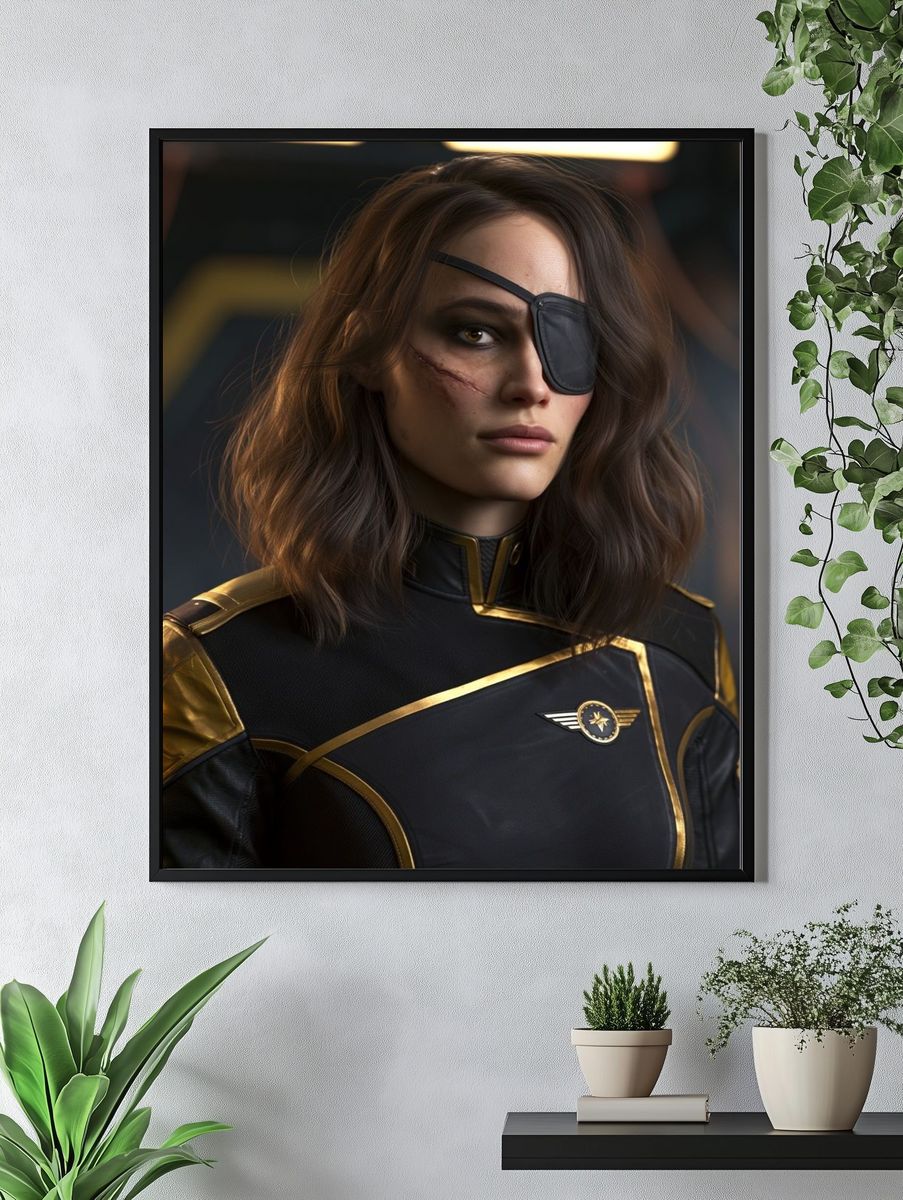 Eyepatch Sci-Fi Heroine Poster. — room view 4