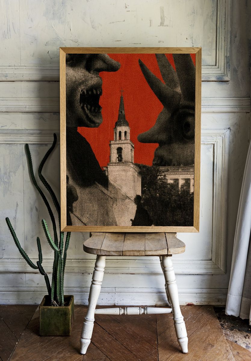 Gothic Cathedral Horror Poster. room preview