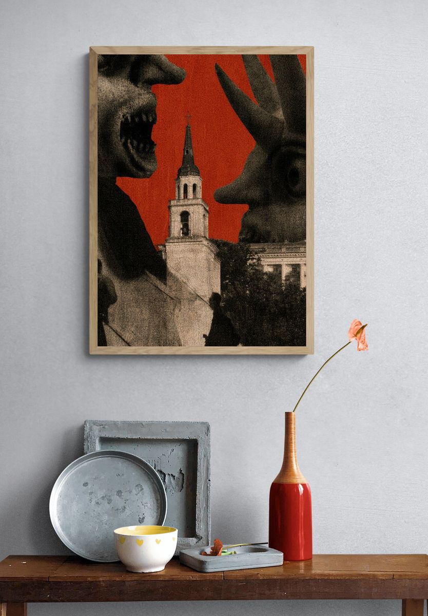Gothic Cathedral Horror Poster. — room view 3