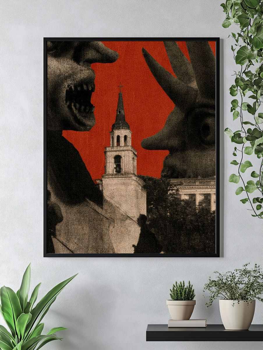 Gothic Cathedral Horror Poster. — room view 4