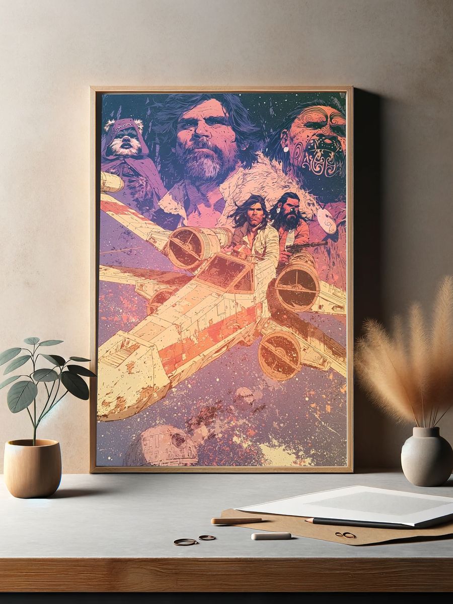 Star Wars Rebel Flight Illustration Poster. — room view 2