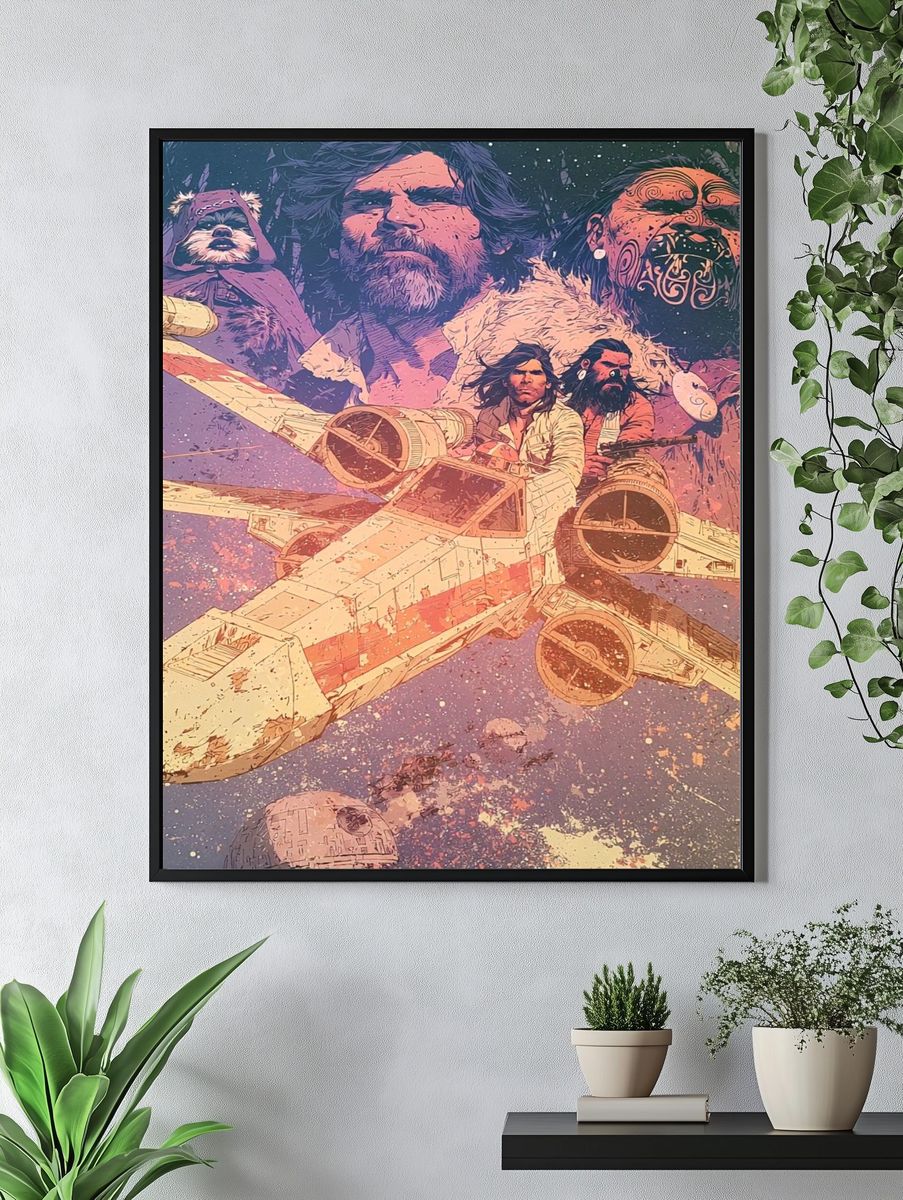 Star Wars Rebel Flight Illustration Poster. — room view 4