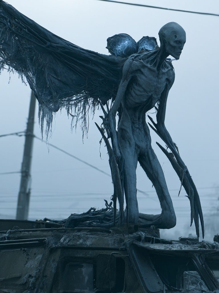 Creepy Alien Creature Sci-Fi Poster. poster detail