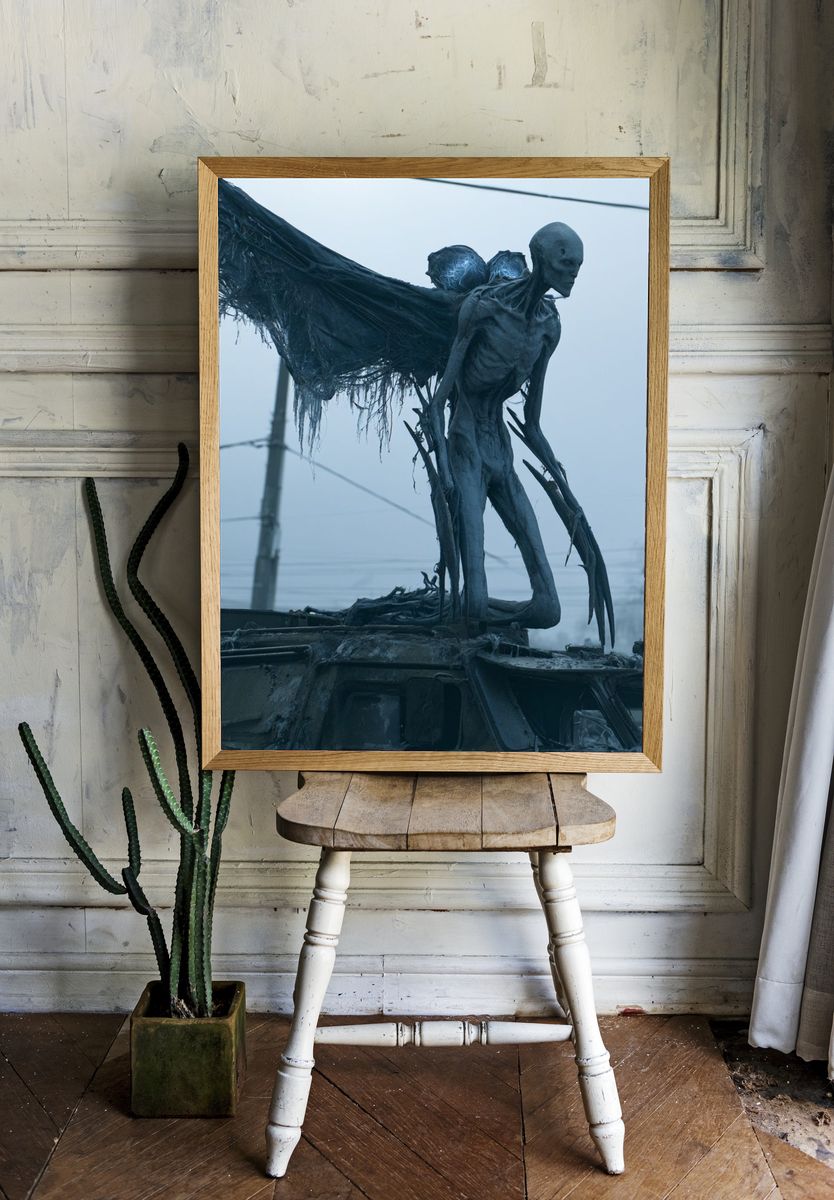 Creepy Alien Creature Sci-Fi Poster. room preview