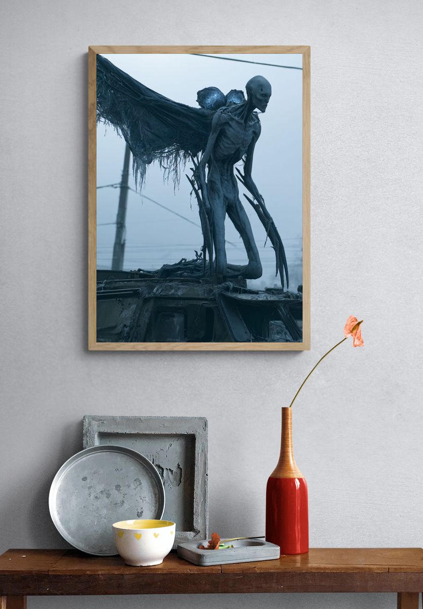 Creepy Alien Creature Sci-Fi Poster. — room view 3