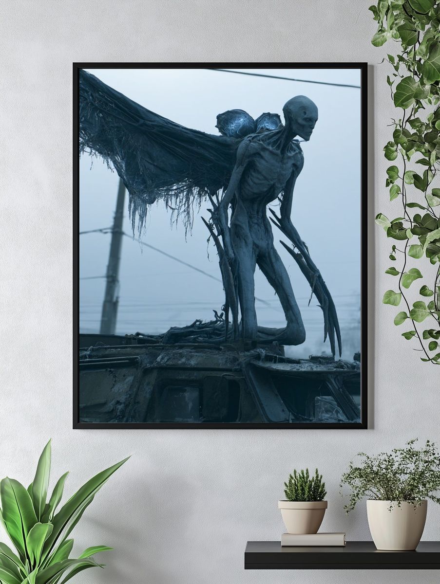 Creepy Alien Creature Sci-Fi Poster. — room view 4