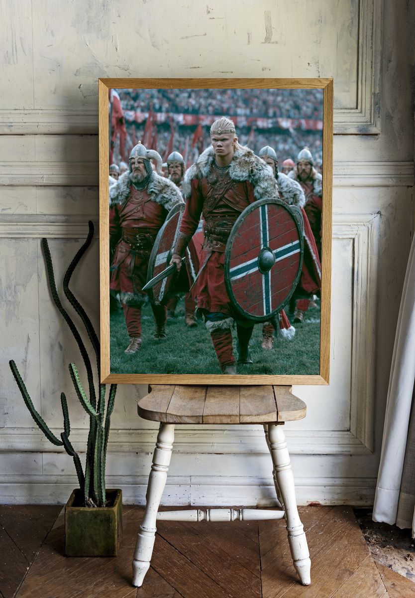 Viking Warriors Battle Poster. room preview