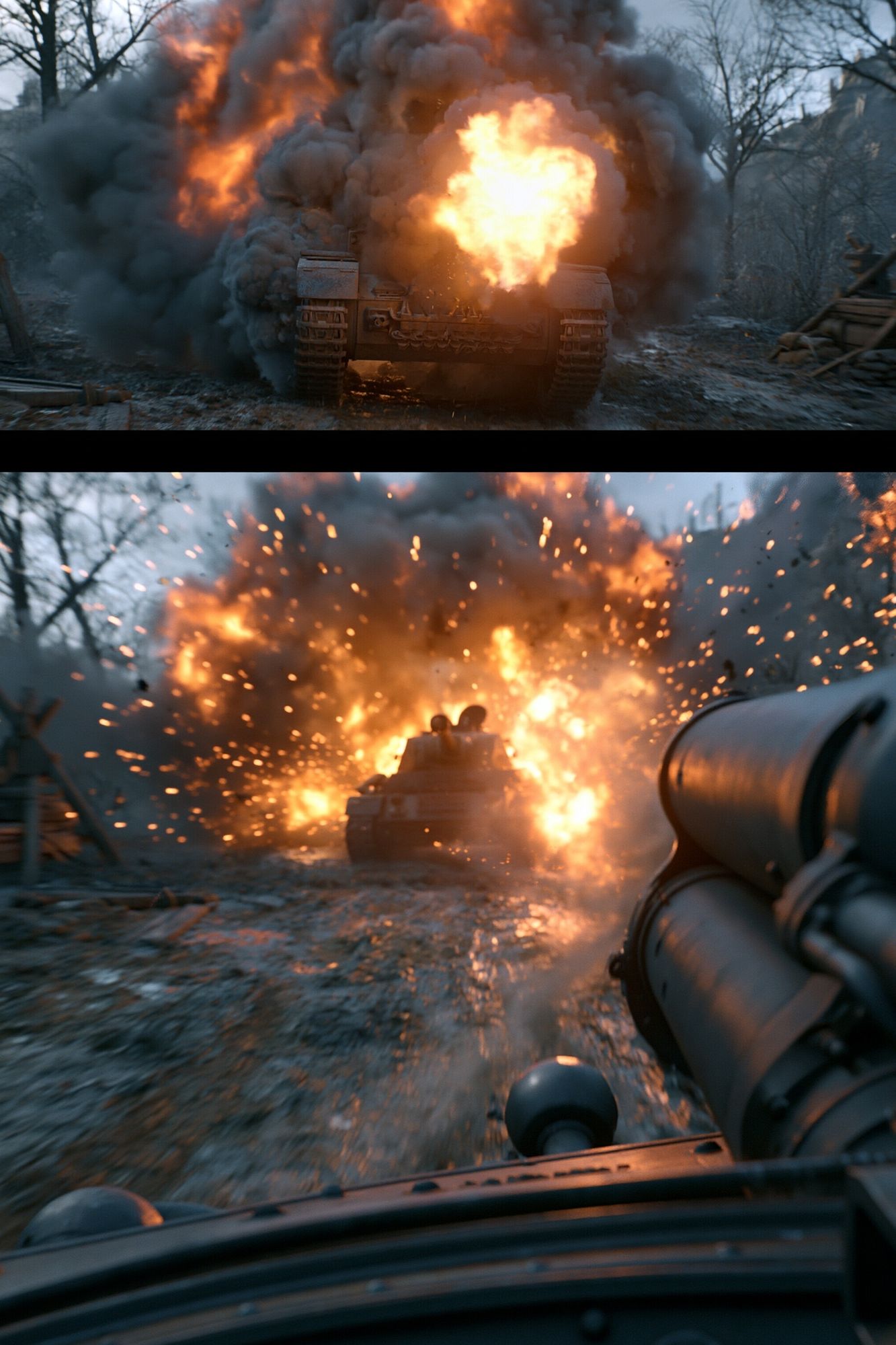 Tank Explosion Action Poster. poster detail