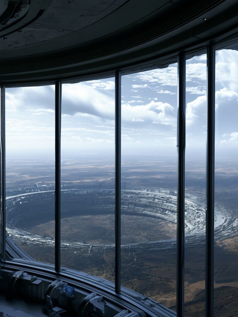 Orbital Window Over Planet Poster. poster detail