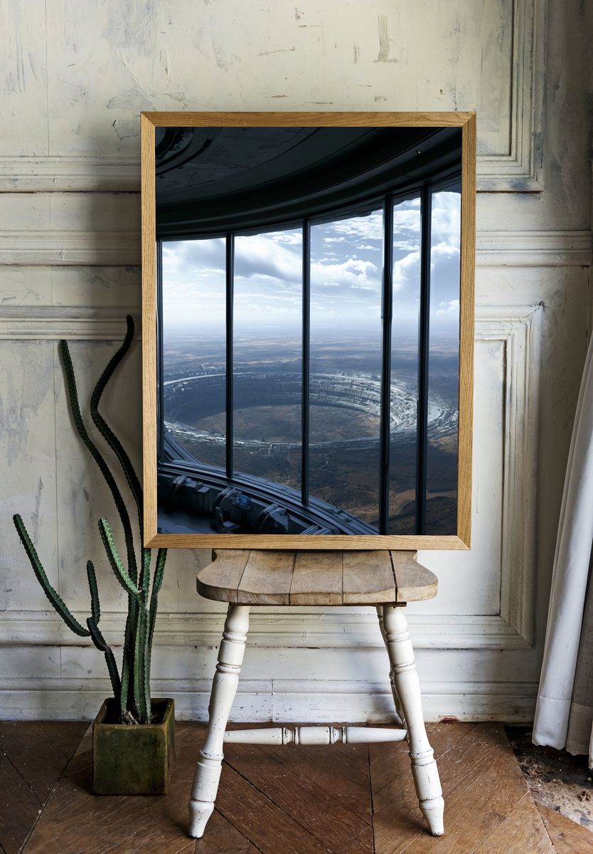 Orbital Window Over Planet Poster. room preview