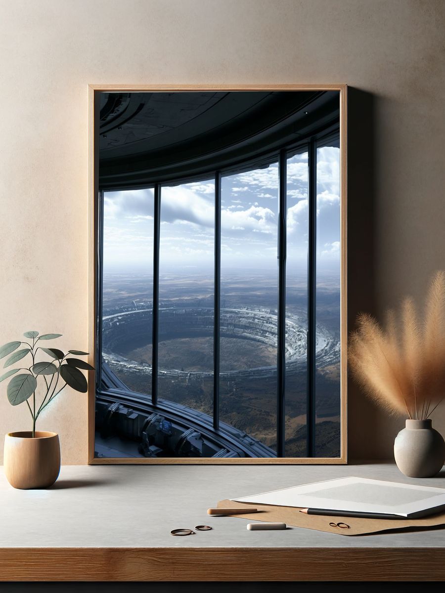 Orbital Window Over Planet Poster. — room view 2