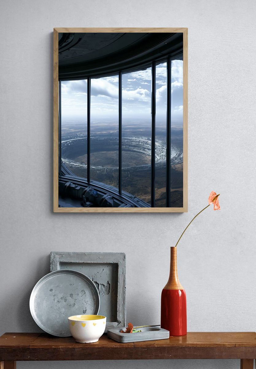 Orbital Window Over Planet Poster. — room view 3