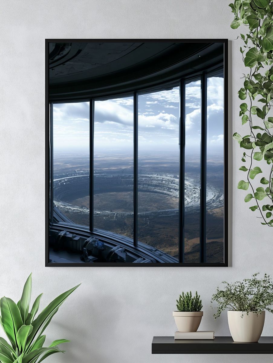 Orbital Window Over Planet Poster. — room view 4
