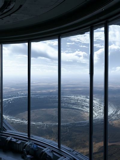 Orbital Window Over Planet Poster.