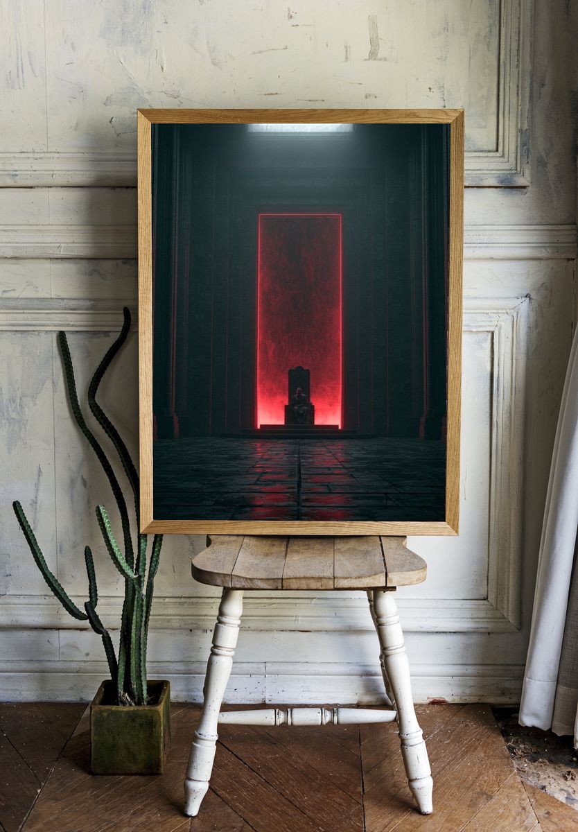 Red Throne Hallway Poster. room preview