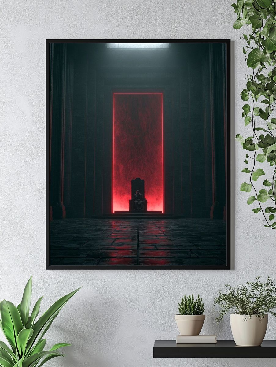 Red Throne Hallway Poster. — room view 4