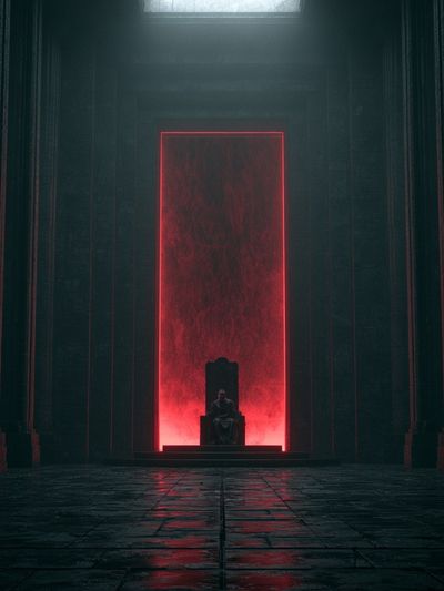Red Throne Hallway Poster.