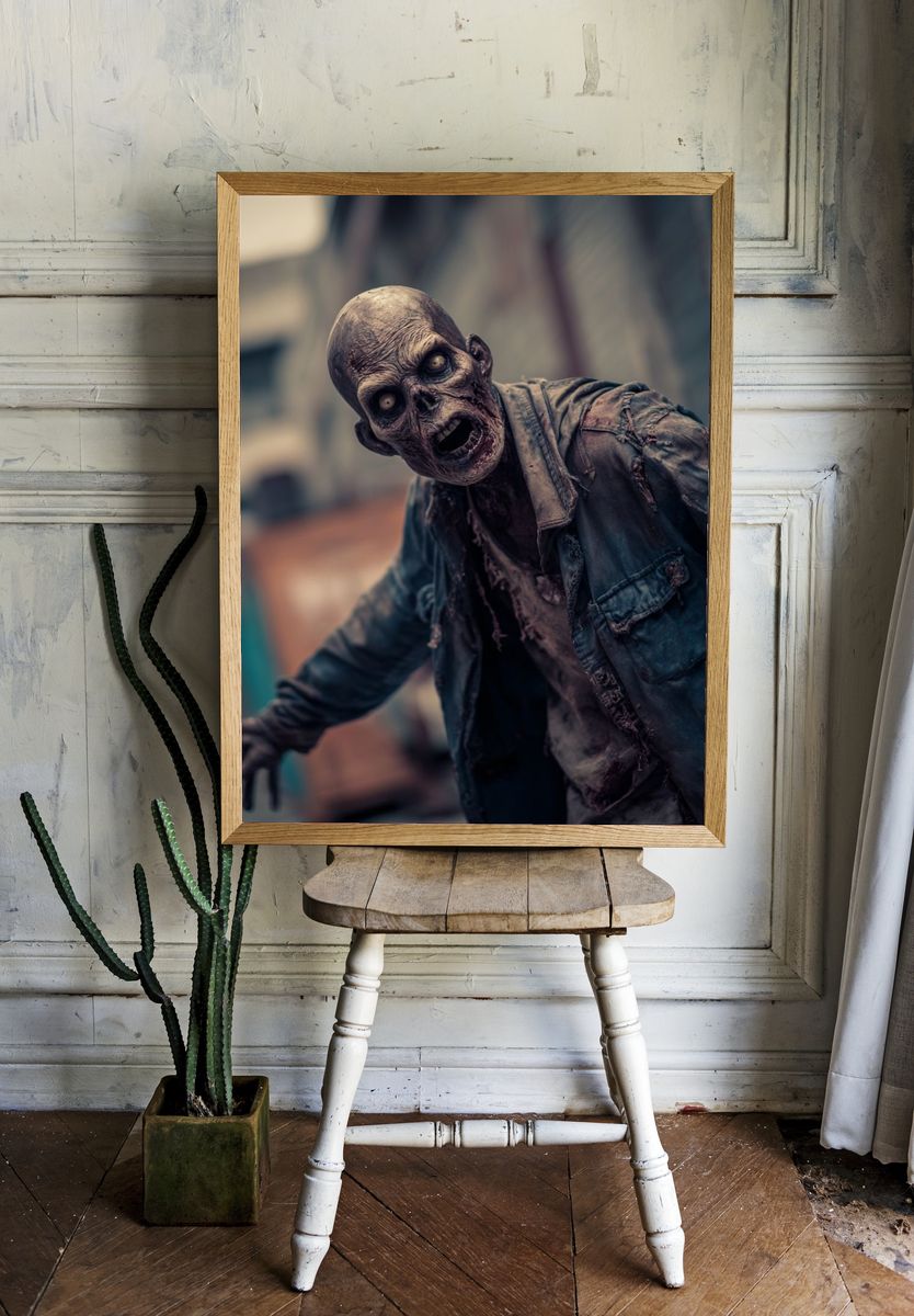 Zombie Horror Poster. — room view 1