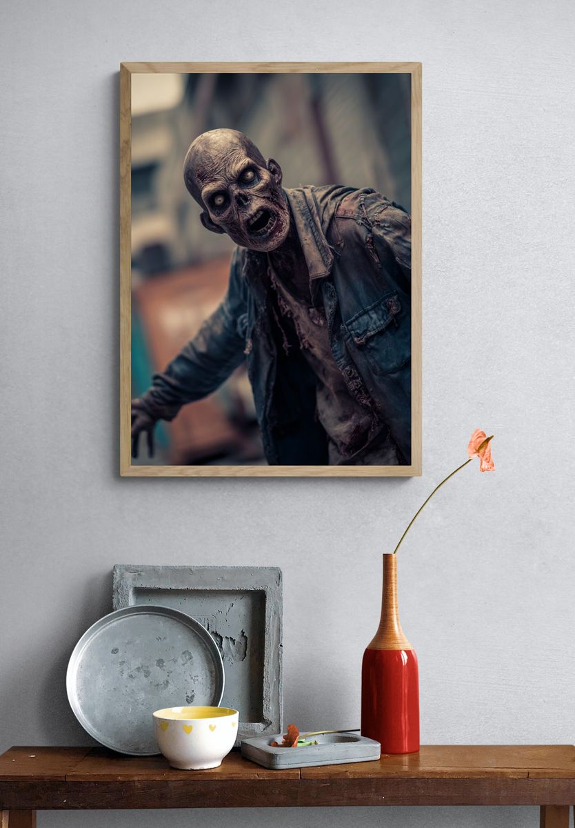 Zombie Horror Poster. — room view 3