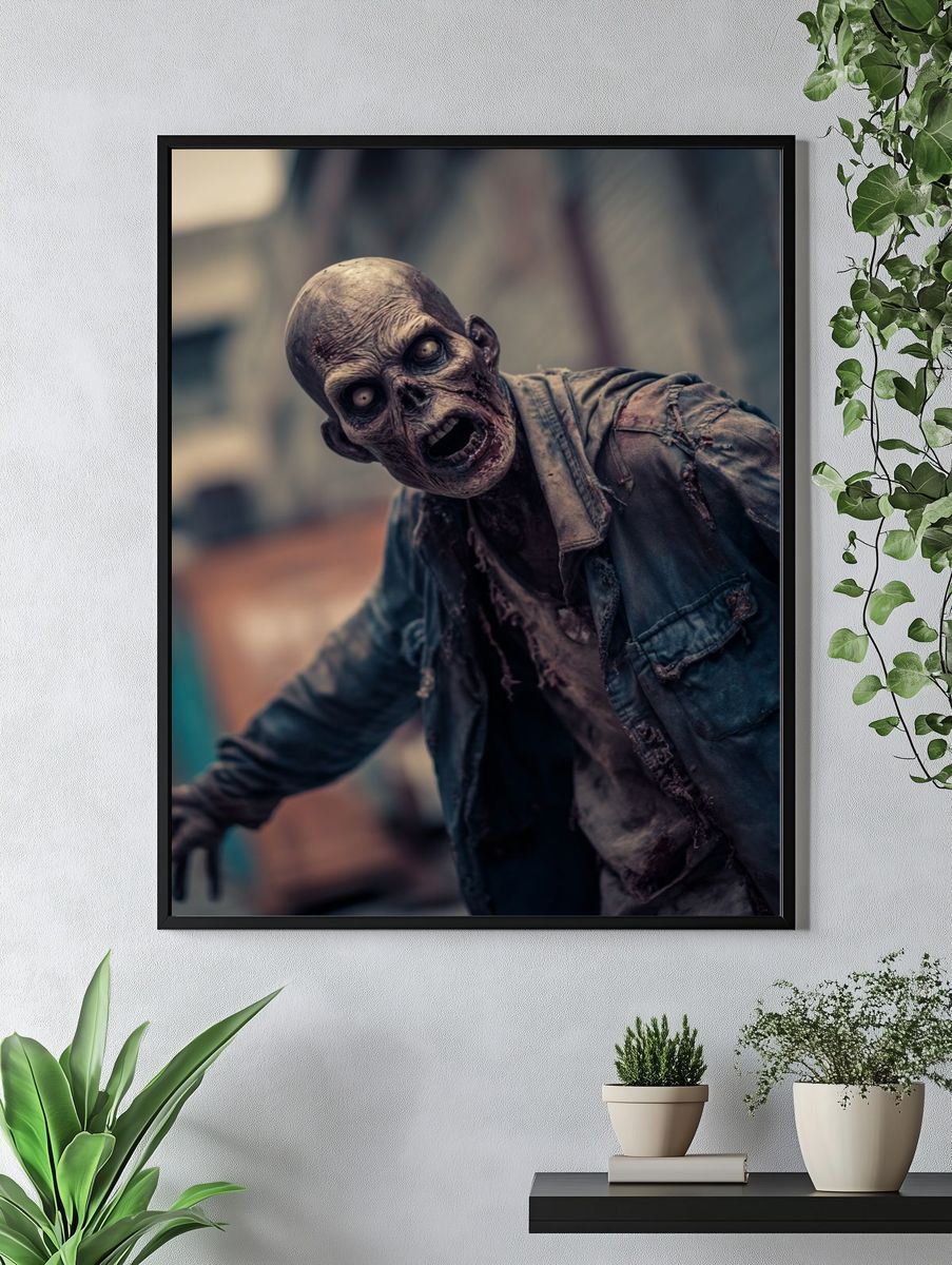 Zombie Horror Poster. — room view 4