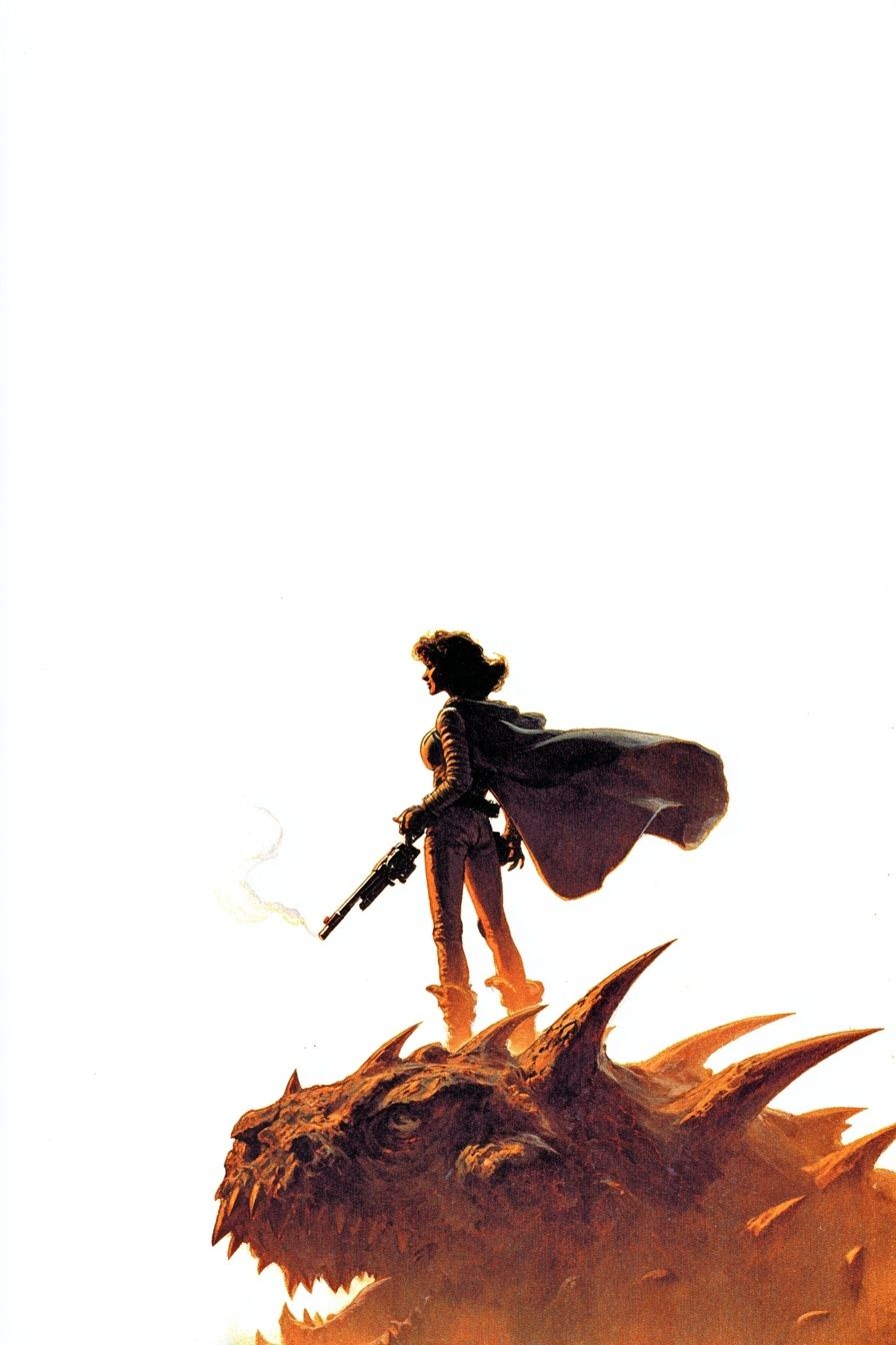 Sci-Fi Hero on Dragon Poster. poster — movies art