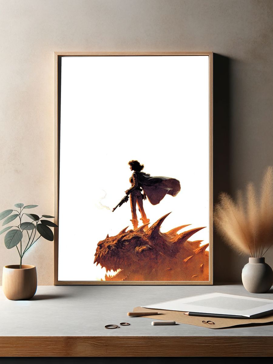 Sci-Fi Hero on Dragon Poster. — room view 2