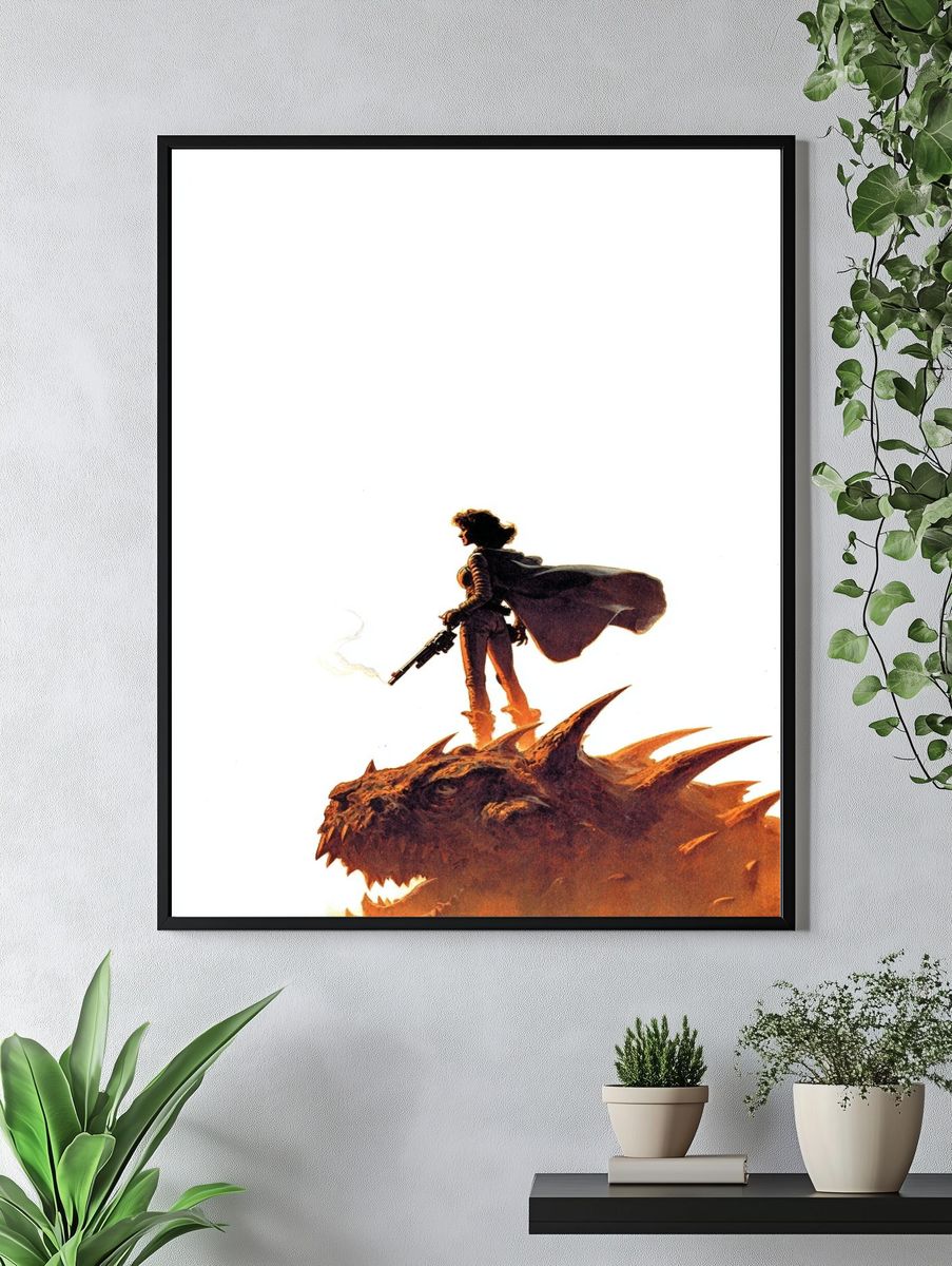 Sci-Fi Hero on Dragon Poster. — room view 4